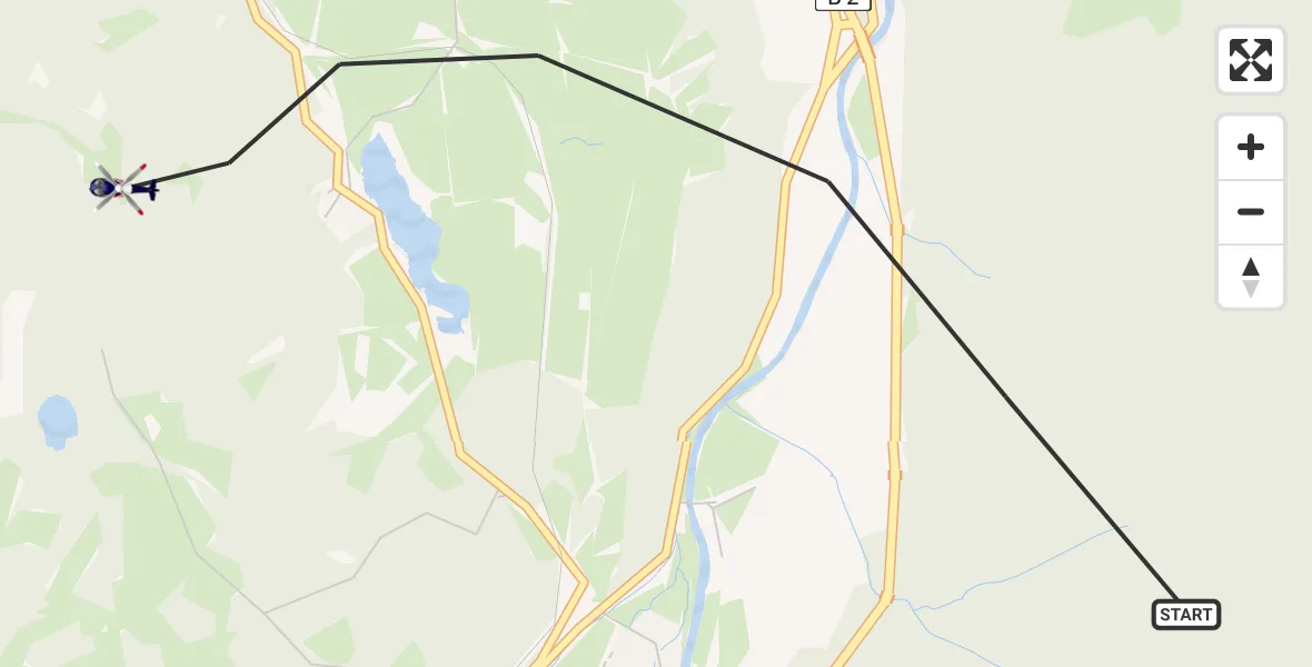 Routekaart van de vlucht: Polizeihubschrauber nach Mittenwald, St 2542