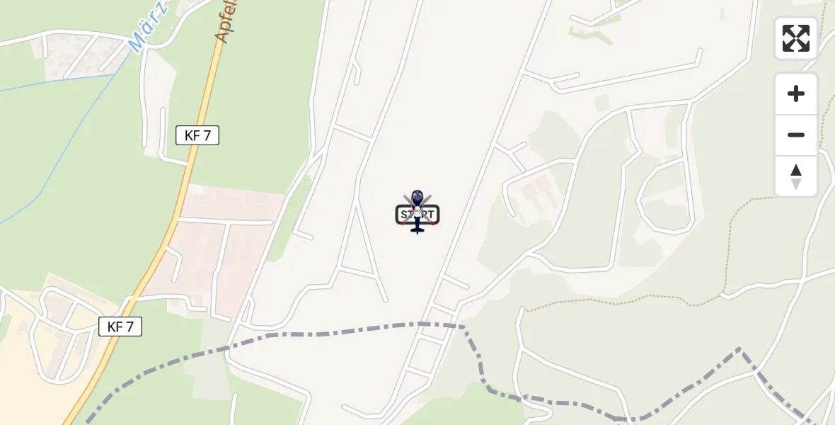 Flugroute Polizeihubschrauber Kaufbeuren - Kaufbeuren, 06 Februar 2026, 20:34