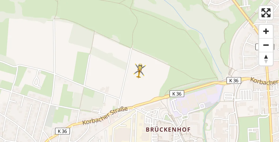 Routekaart van de vlucht: Rettungshubschrauber nach Kassel, Auf der Dönche