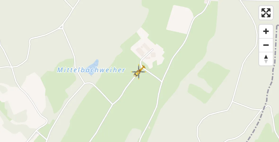 Flugroute Rettungshubschrauber Wadern - Wadern, 07 Februar 2026, 13:56