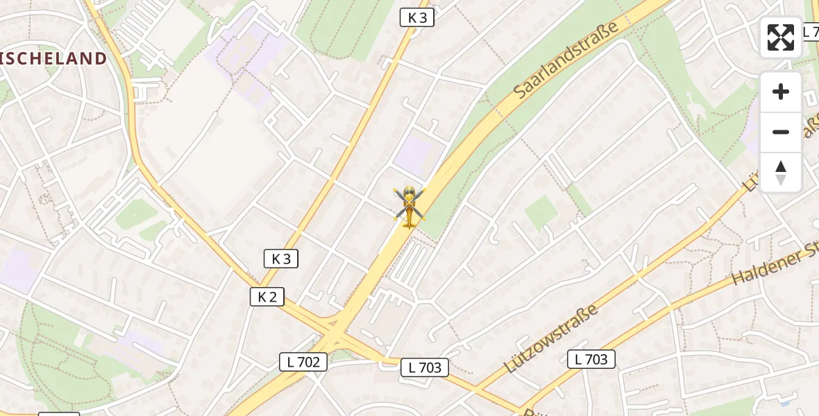Flugroute Ambulanzhubschrauber Hagen-Mitte - Hagen-Mitte, 08 Februar 2026, 04:57