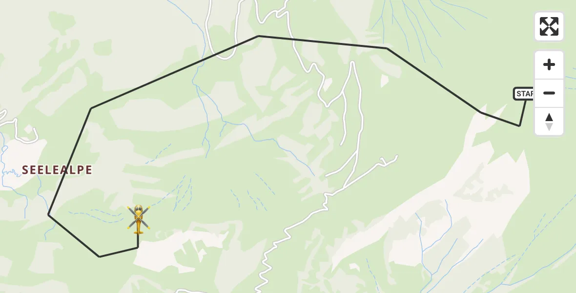 Flugroute Rettungshubschrauber Oberstaufen - Oberstaufen, 08 Februar 2026, 09:28