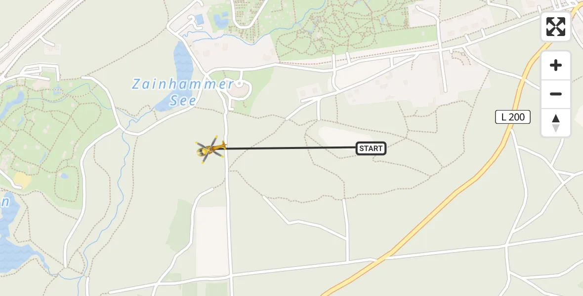 Flugroute Rettungshubschrauber Eberswalde - Eberswalde, 08 Februar 2026, 09:47