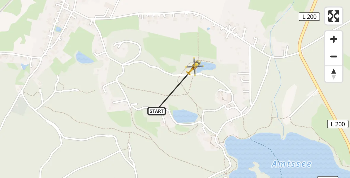 Flugroute Rettungshubschrauber Chorin - Chorin, 08 Februar 2026, 10:40