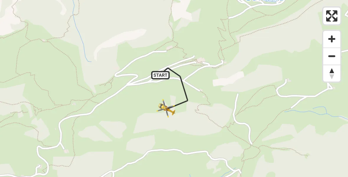 Flugroute Rettungshubschrauber Lenggries - Lenggries, 08 Februar 2026, 11:13