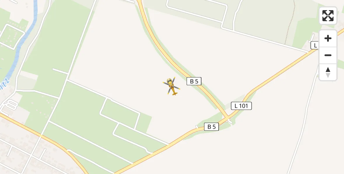 Flugroute Rettungshubschrauber Perleberg - Perleberg, 08 Februar 2026, 13:32