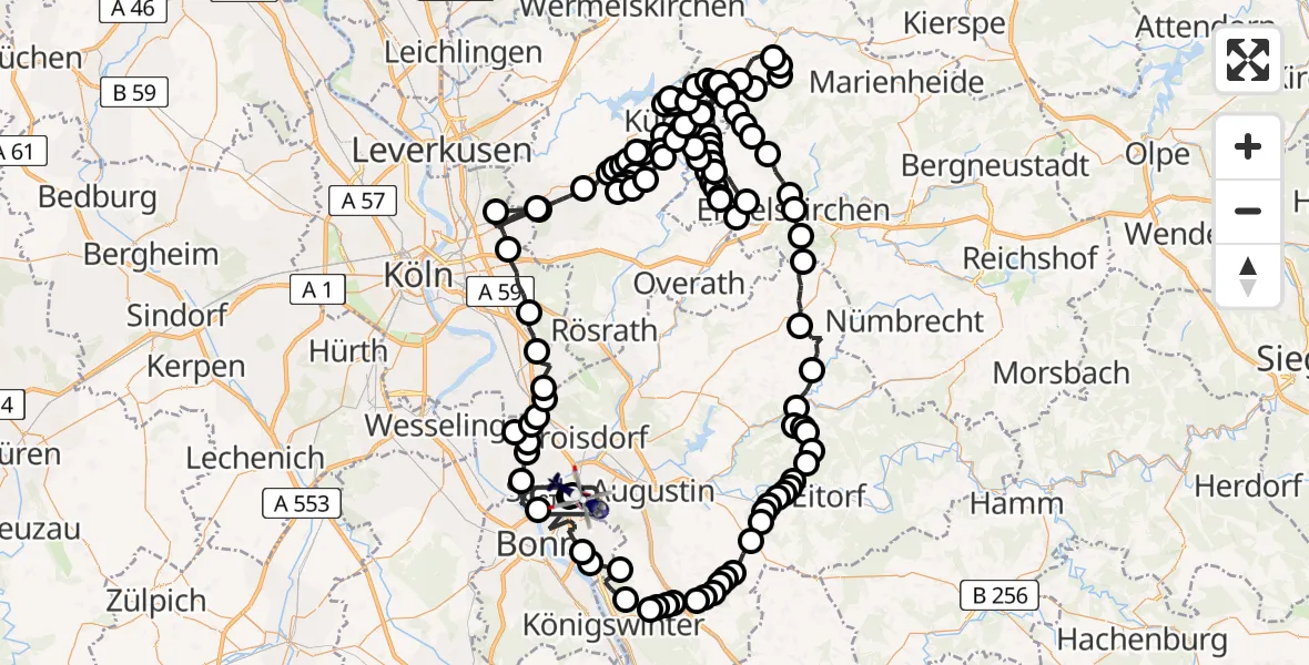 Routekaart van de vlucht: Polizeihubschrauber nach Meindorf, Am Bahnhof