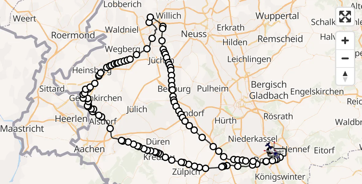 Routekaart van de vlucht: Polizeihubschrauber nach Meindorf, Am Bahnhof