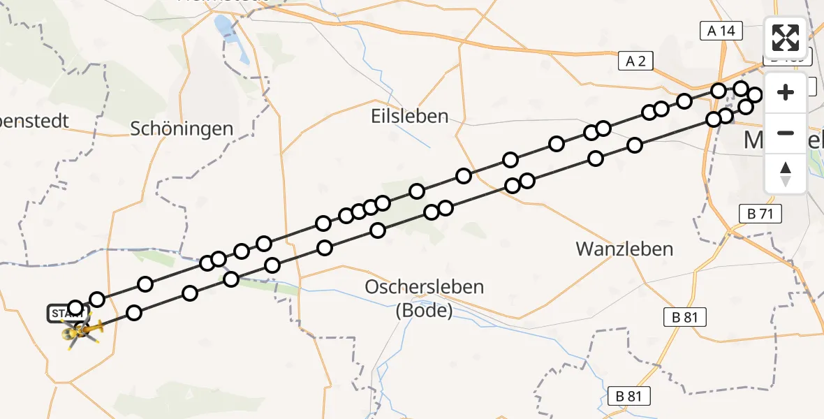 Routekaart van de vlucht: Rettungshubschrauber nach Westerburg