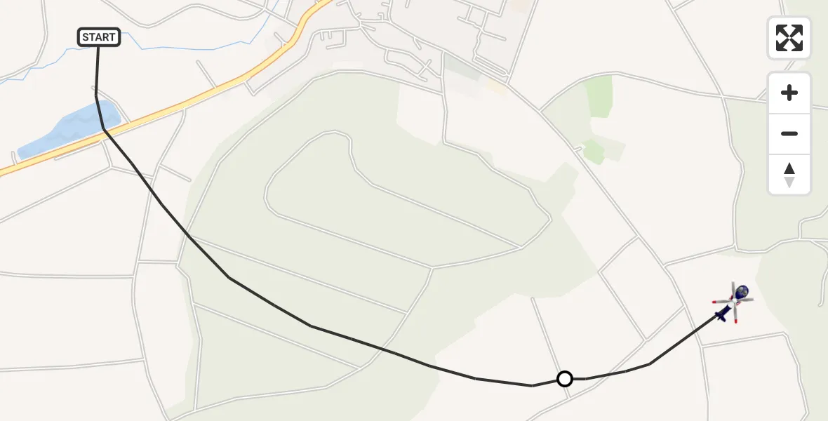 Routekaart van de vlucht: Polizeihubschrauber nach Polsingen