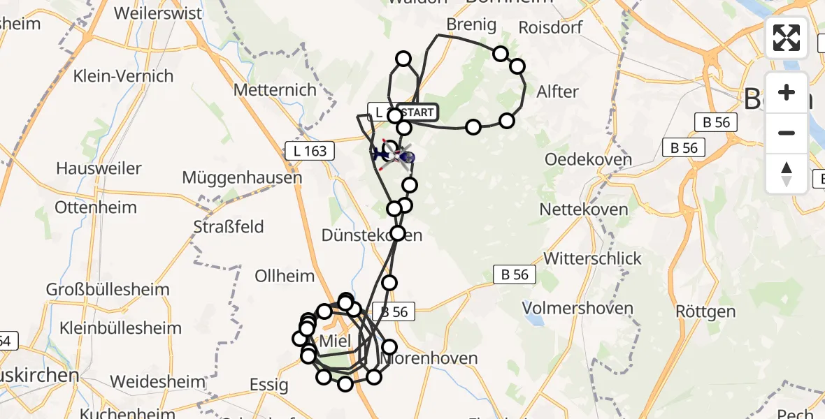 Flugroute Polizeihubschrauber Brenig - Brenig, 10 Februar 2026, 15:46