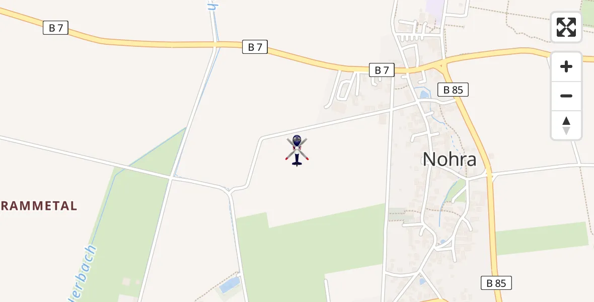 Flugroute Polizeihubschrauber Nohra - Nohra, 10 Februar 2026, 15:55