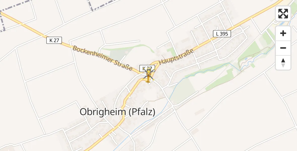 Routekaart van de vlucht: Rettungshubschrauber nach Obrigheim (Pfalz)