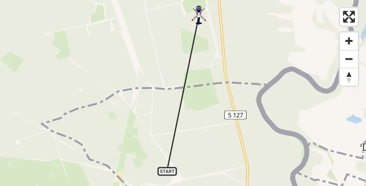 Flugroute Polizeihubschrauber Steinbach - Steinbach, 10 Februar 2026, 18:13