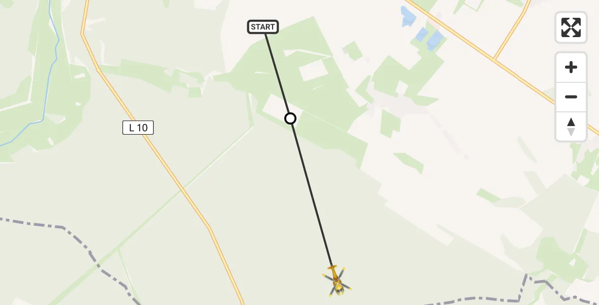 Flugroute Rettungshubschrauber Perleberg - Groß Lüben, 11 Februar 2026, 09:17
