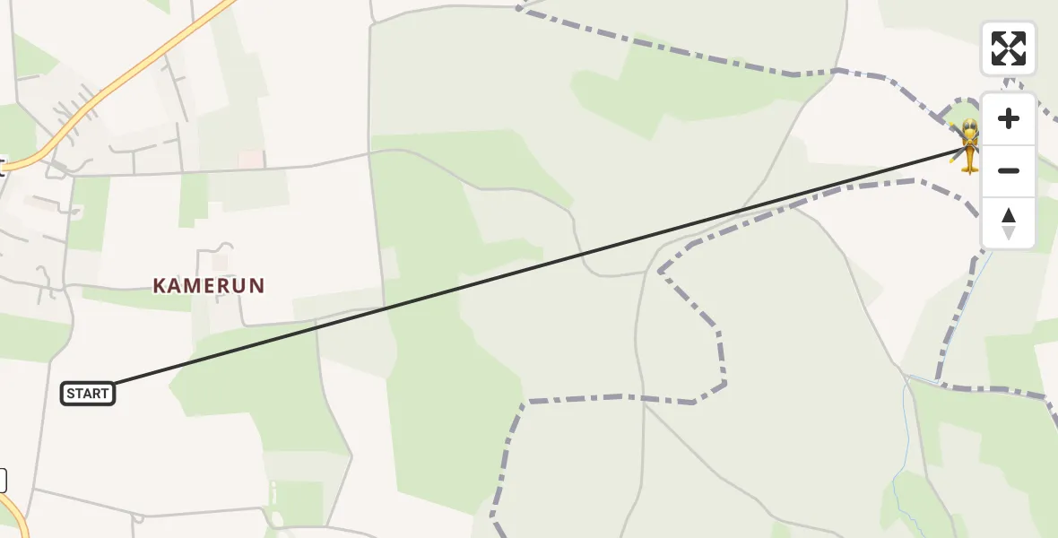 Flugroute Rettungshubschrauber Hennstedt - Hennstedt, 12 Februar 2026, 11:25