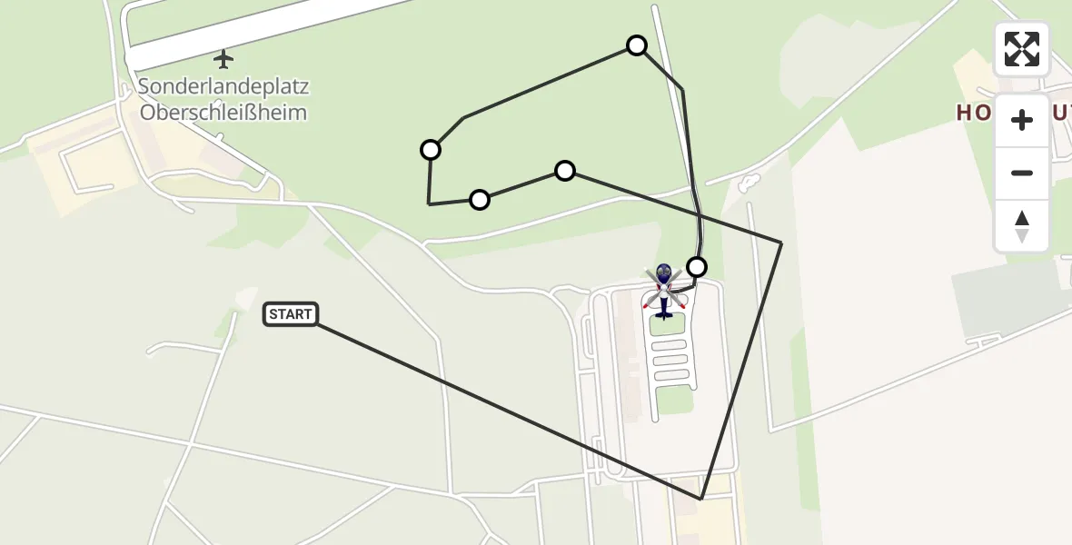 Flugroute Polizeihubschrauber Oberschleißheim - Oberschleißheim, 12 Februar 2026, 13:33