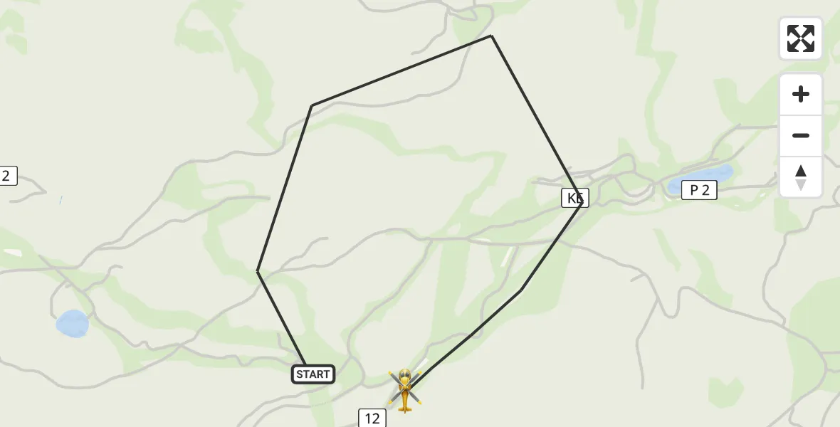 Flugroute Rettungshubschrauber Garmisch-Partenkirchen - Garmisch-Partenkirchen, 12 Februar 2026, 14:01