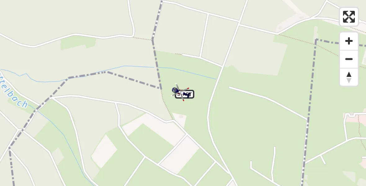 Flugroute Polizeihubschrauber Merzhausen - Merzhausen, 12 Februar 2026, 18:14