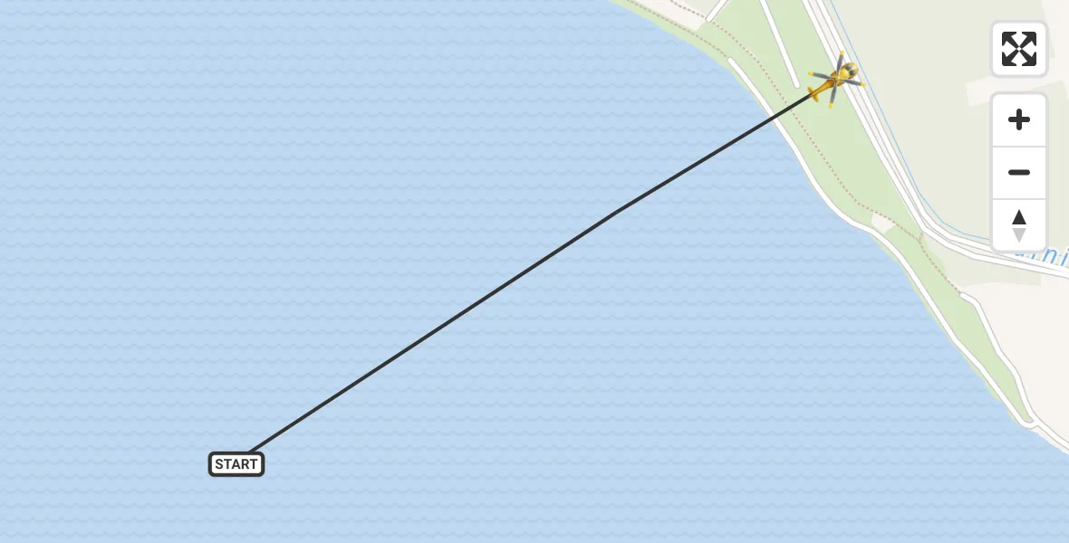Flugroute Rettungshubschrauber Großräschen - Großräschen, 13 Februar 2026, 12:33