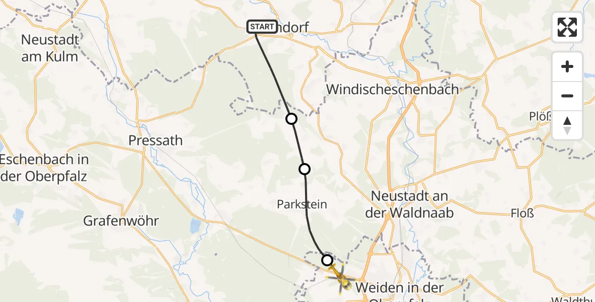 Routekaart van de vlucht: Rettungshubschrauber nach Latsch, B 470