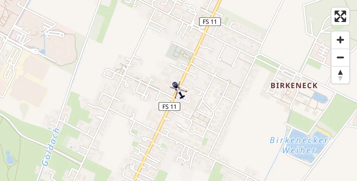 Routekaart van de vlucht: Polizeihubschrauber nach Hallbergmoos, Theresienstraße