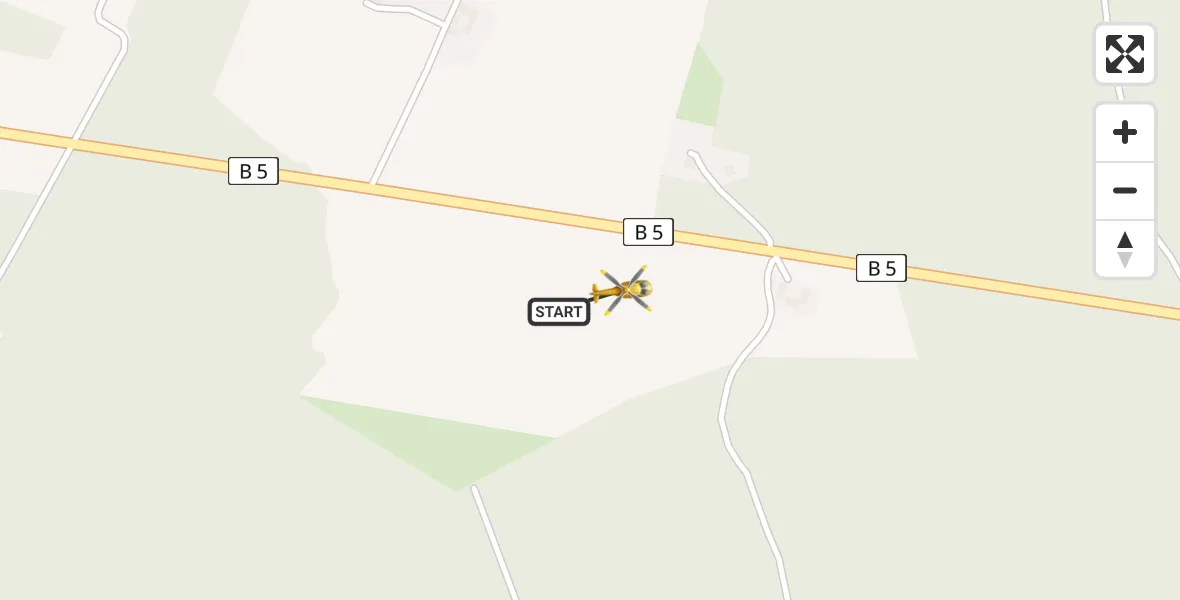 Flugroute Rettungshubschrauber Gumtow - Gumtow, 14 Februar 2026, 08:57