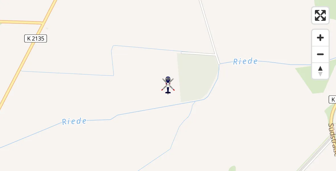 Routekaart van de vlucht: Polizeihubschrauber nach Landsberg, K 2135