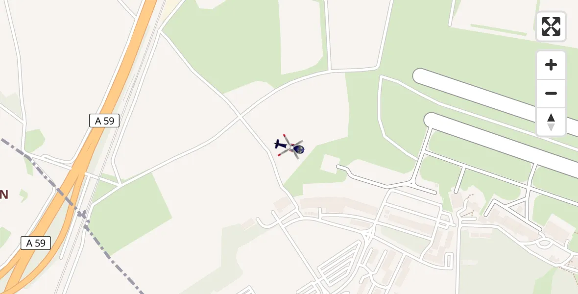 Routekaart van de vlucht: Polizeihubschrauber nach Sankt Augustin, Richthofenstraße