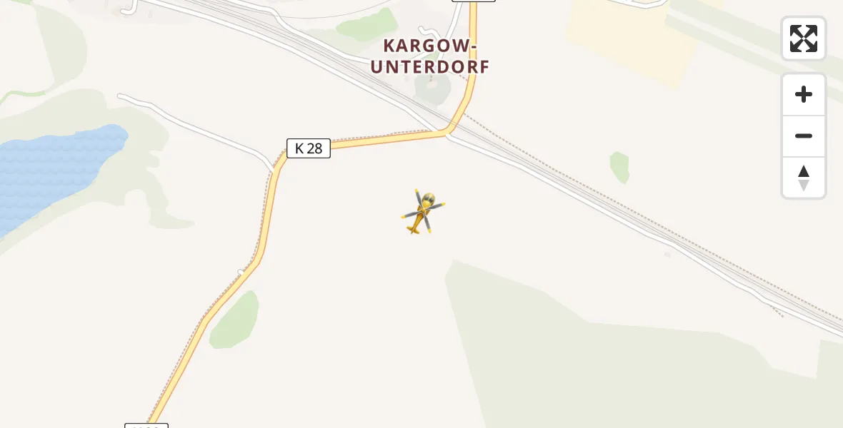 Flugroute Rettungshubschrauber Kargow - Kargow, 15 Februar 2026, 04:47