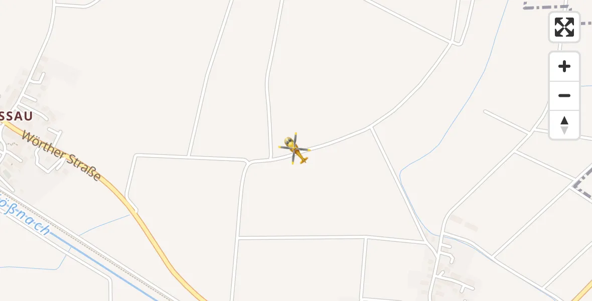 Flugroute Rettungshubschrauber Straubing - Straubing, 15 Februar 2026, 09:37