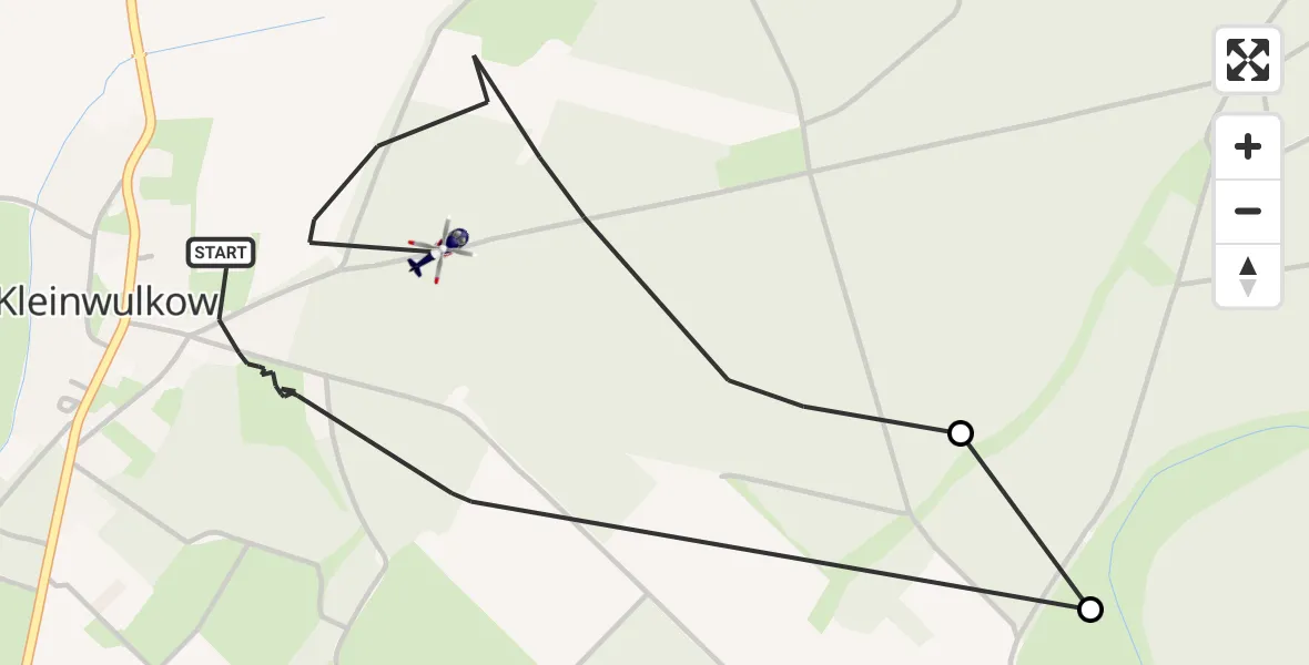 Flugroute Polizeihubschrauber Jerichow - Jerichow, 15 Februar 2026, 10:20