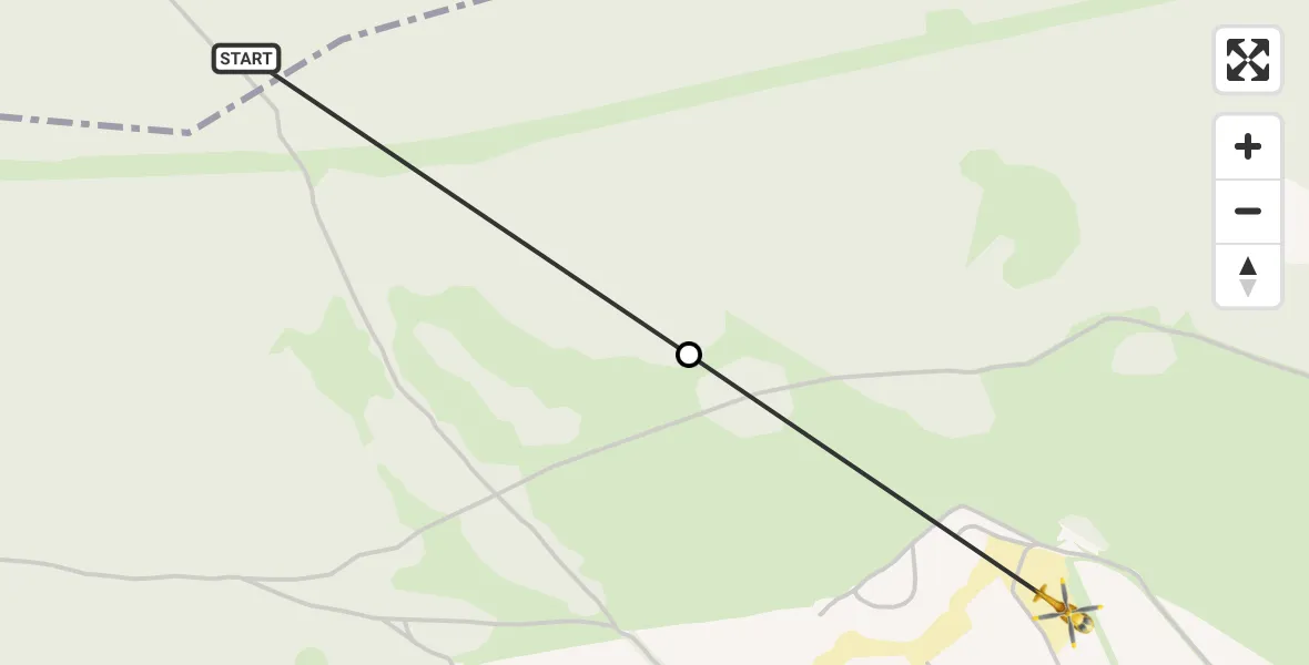 Flugroute Rettungshubschrauber Klein Vielen - Neustrelitz, 15 Februar 2026, 16:31