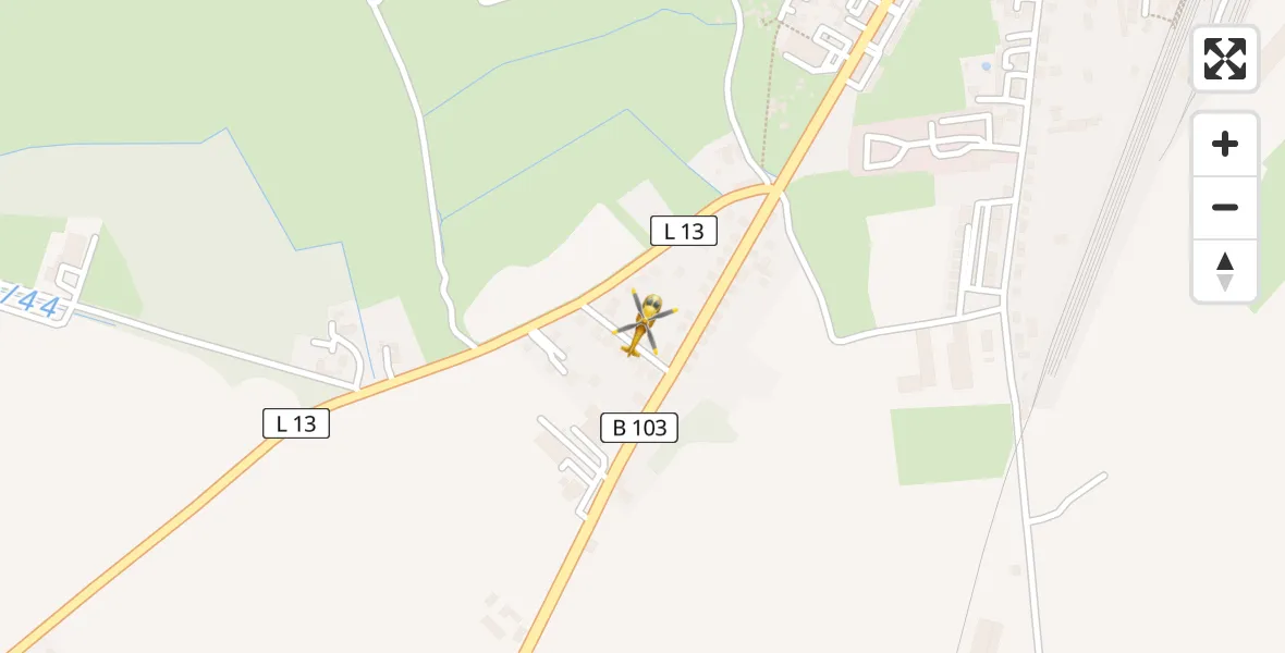 Flugroute Rettungshubschrauber Meyenburg - Meyenburg, 16 Februar 2026, 08:43