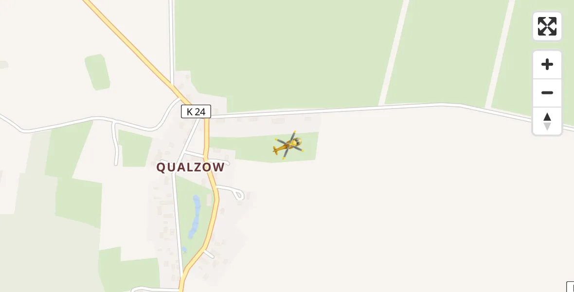 Flugroute Rettungshubschrauber Mirow - Mirow, 16 Februar 2026, 08:43
