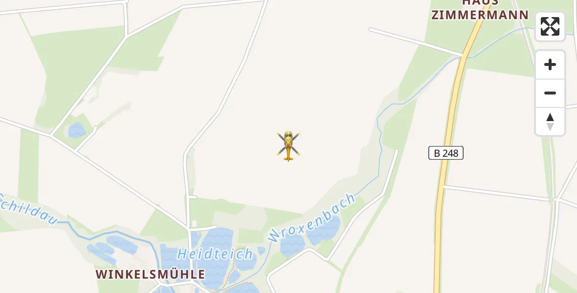Flugroute Rettungshubschrauber Seesen - Seesen, 16 Februar 2026, 09:56