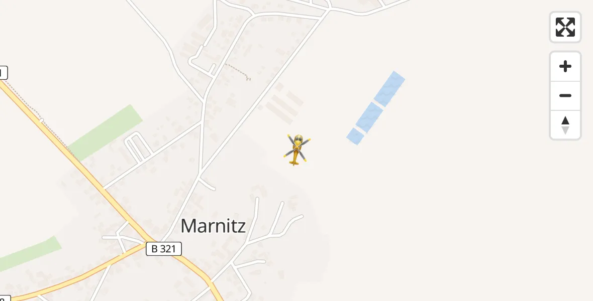 Flugroute Rettungshubschrauber Marnitz - Marnitz, 16 Februar 2026, 15:14