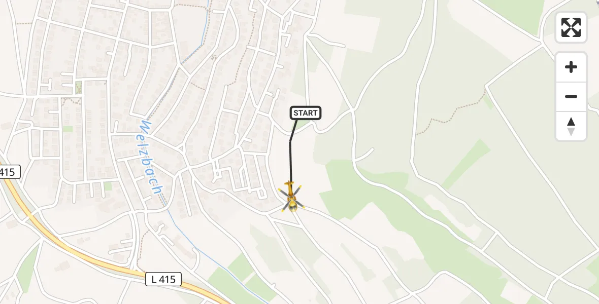 Flugroute Rettungshubschrauber Gau-Algesheim - Gau-Algesheim, 16 Februar 2026, 18:47