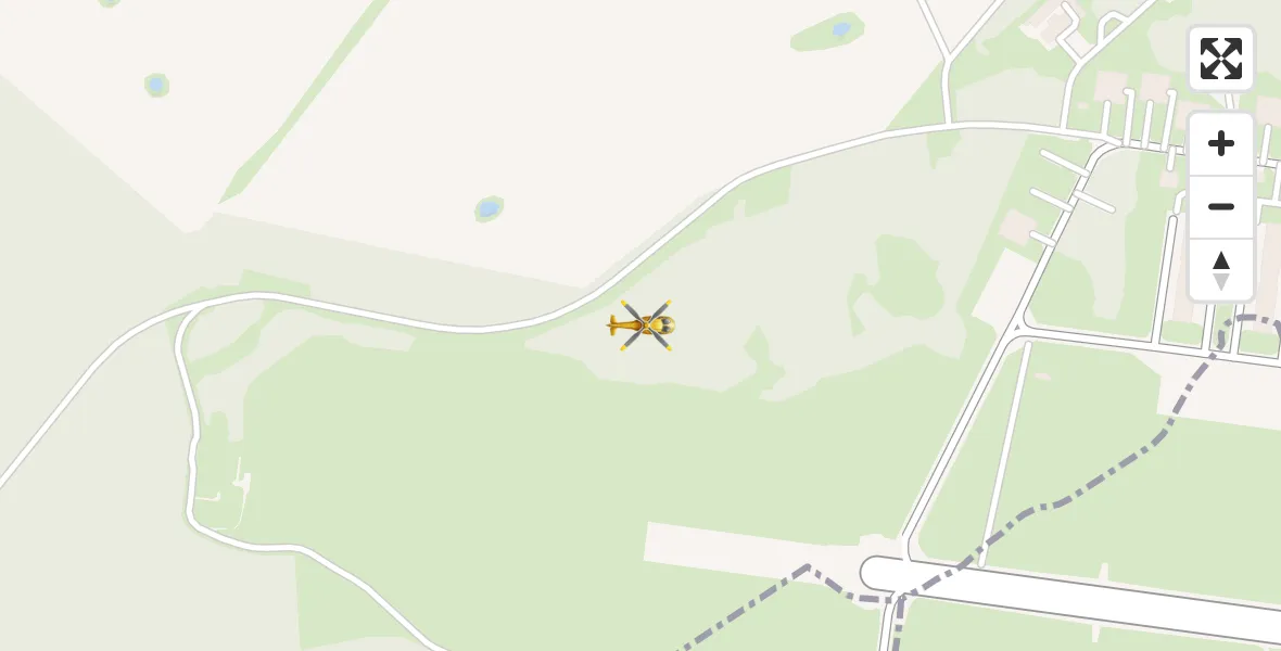 Flugroute Rettungshubschrauber Striesdorf - Striesdorf, 16 Februar 2026, 20:15