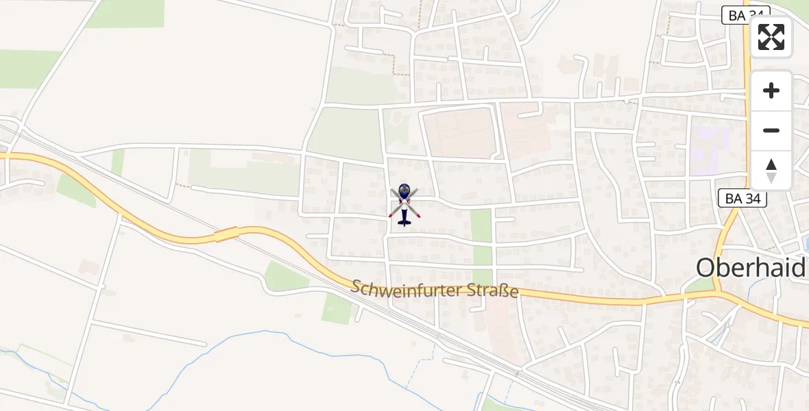 Flugroute Polizeihubschrauber Unterhaid - Unterhaid, 16 Februar 2026, 21:53