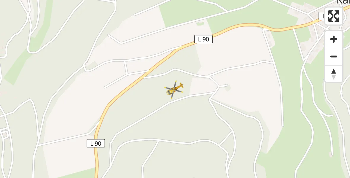 Flugroute Rettungshubschrauber Kaltenborn - Kaltenborn, 17 Februar 2026, 06:45