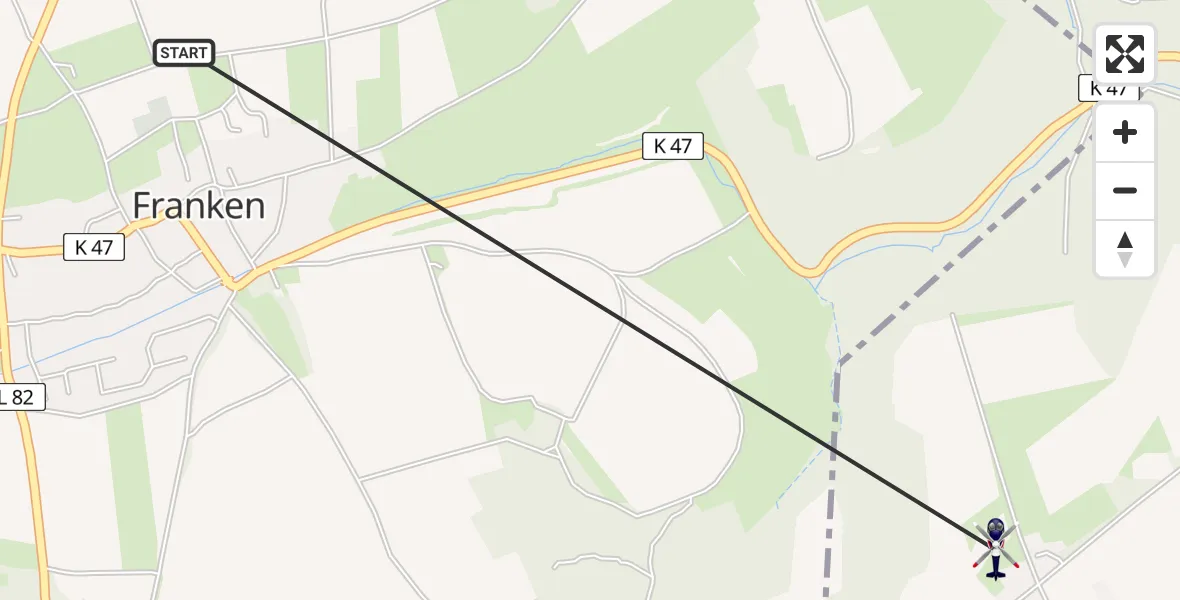 Flugroute Polizeihubschrauber Franken - Bad Breisig, 17 Februar 2026, 14:05