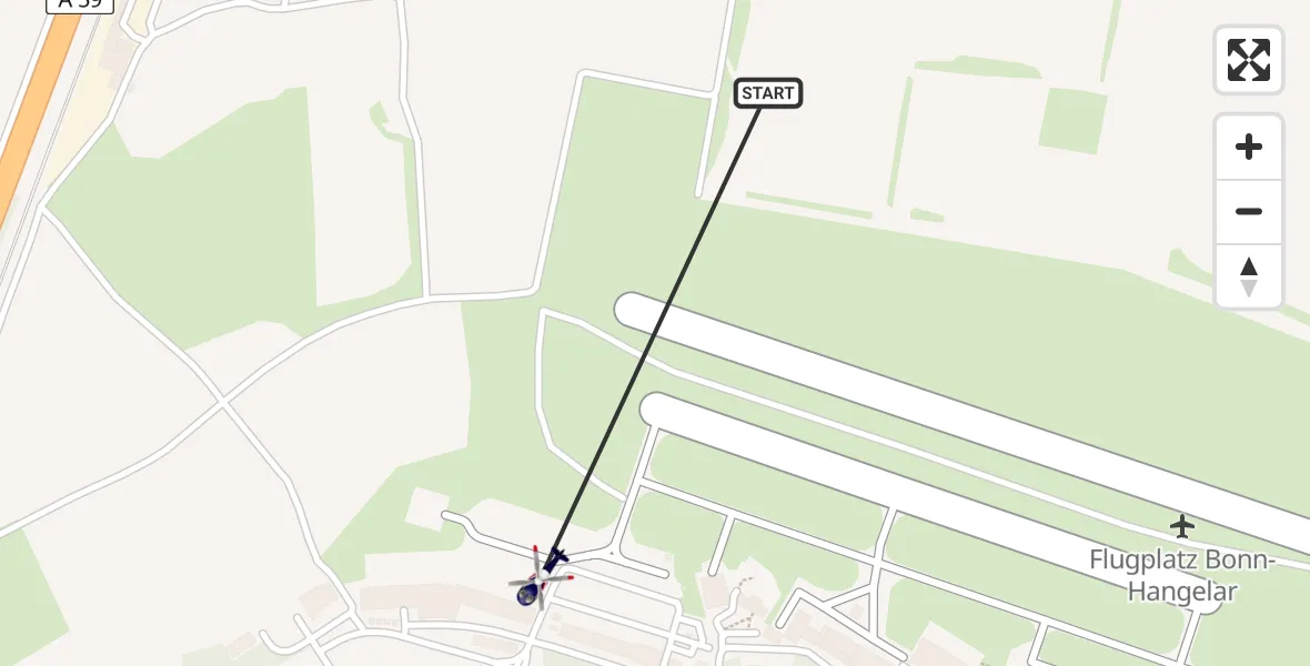 Flugroute Polizeihubschrauber Sankt Augustin - Sankt Augustin, 17 Februar 2026, 21:10