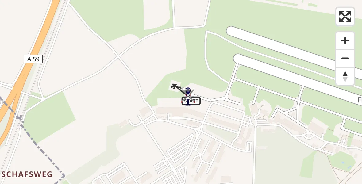Flugroute Polizeihubschrauber Sankt Augustin - Sankt Augustin, 18 Februar 2026, 09:53