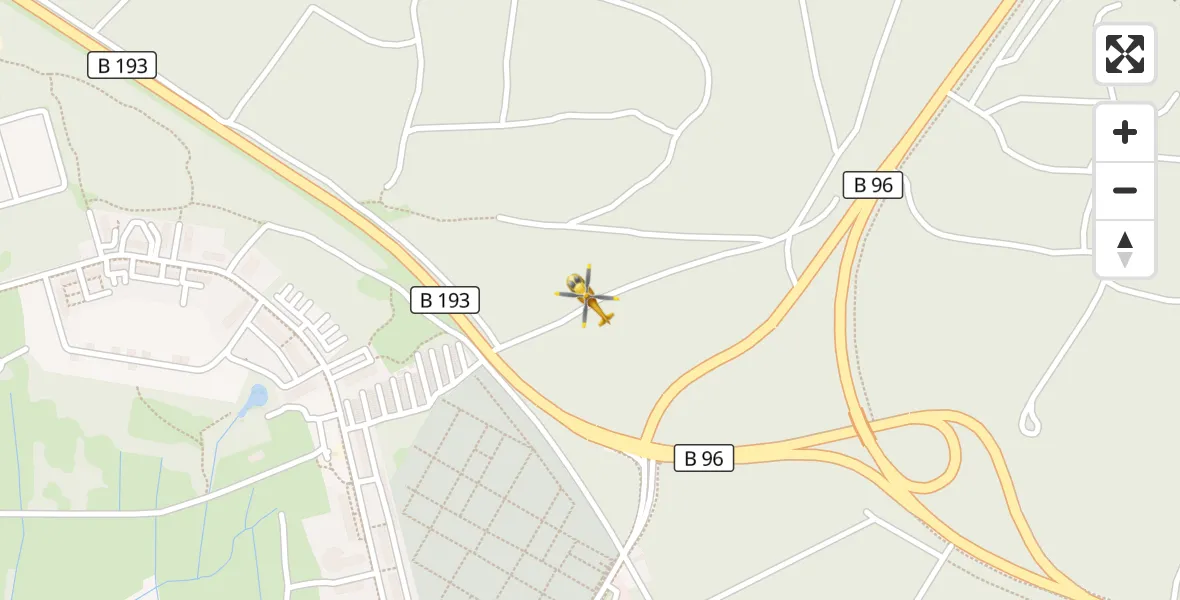 Flugroute Rettungshubschrauber Neustrelitz - Neustrelitz, 18 Februar 2026, 13:11