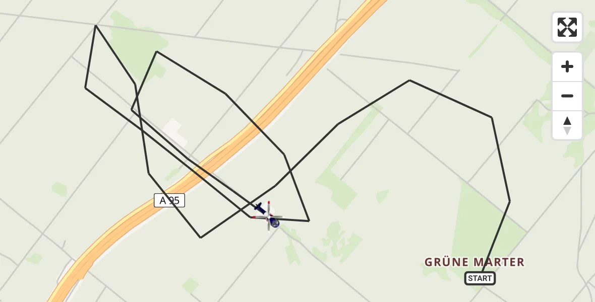 Flugroute Polizeihubschrauber Forstenrieder Park - Forstenrieder Park, 19 Februar 2026, 10:10