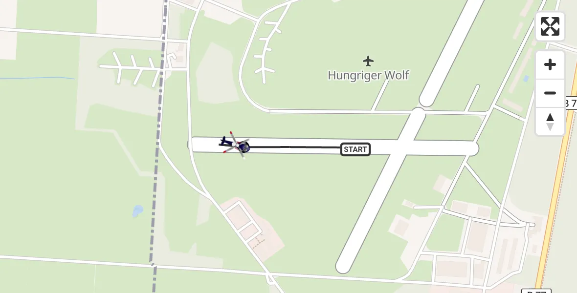 Flugroute Polizeihubschrauber Itzehoe Hungriger Wolf Airfield - Hohenlockstedt, 19 Februar 2026, 10:35