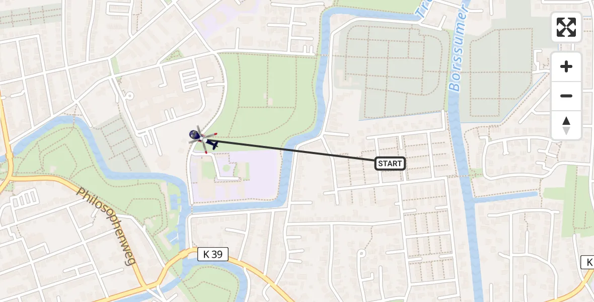 Flugroute Polizeihubschrauber Emden - Emden, 19 Februar 2026, 14:24