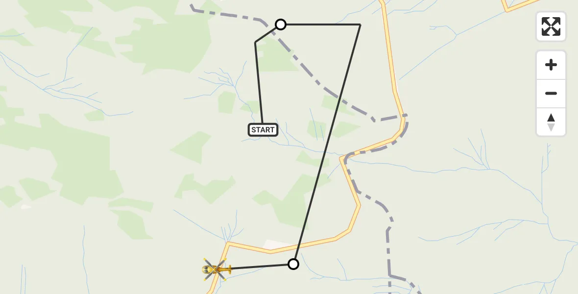 Flugroute Rettungshubschrauber Bodenmais - Bodenmais, 20 Februar 2026, 11:28