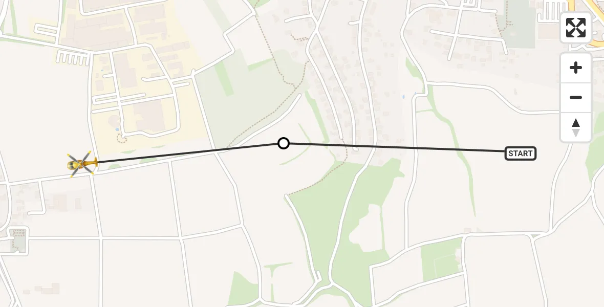 Flugroute Rettungshubschrauber Ochsenfurt - Hohestadt, 20 Februar 2026, 14:34